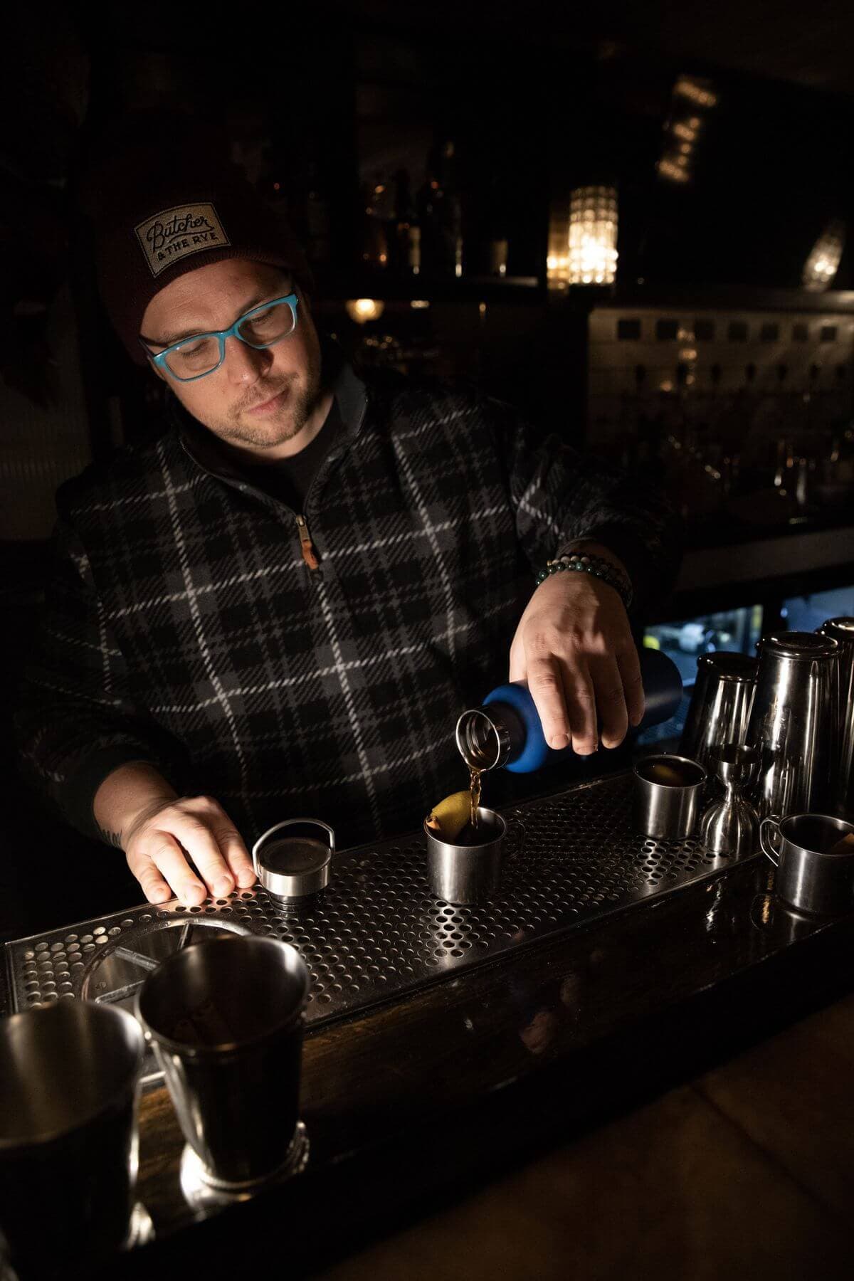 Bartender at work
